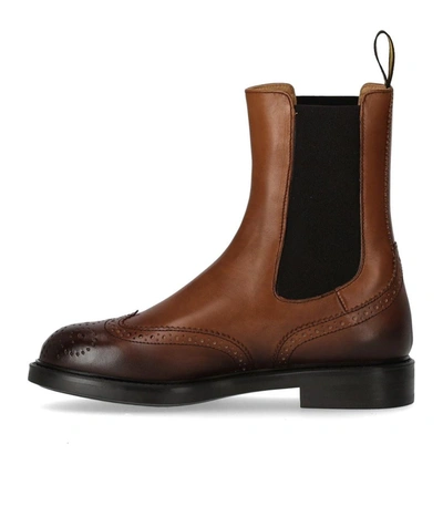 Shop Doucal's Deco' Brown Chelsea Boot In Leather