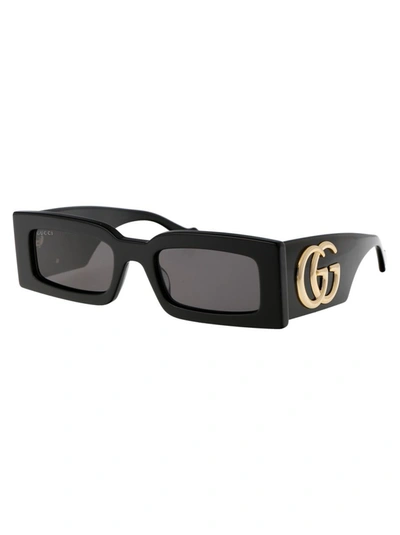 Shop Gucci Sunglasses In 001 Black Black Grey