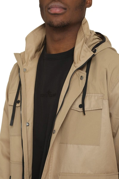 Shop Herno Multi-pocket Cotton Jacket In Camel