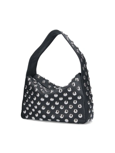 Khaite Elena Small Studded Leather Shoulder Bag In Black