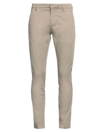 Shop Dondup Man Pants Dove Grey Size 32 Cotton, Elastane