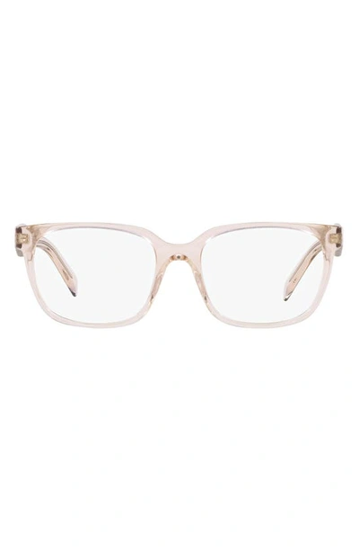 Shop Prada 55mm Rectangular Optical Glasses In Pink