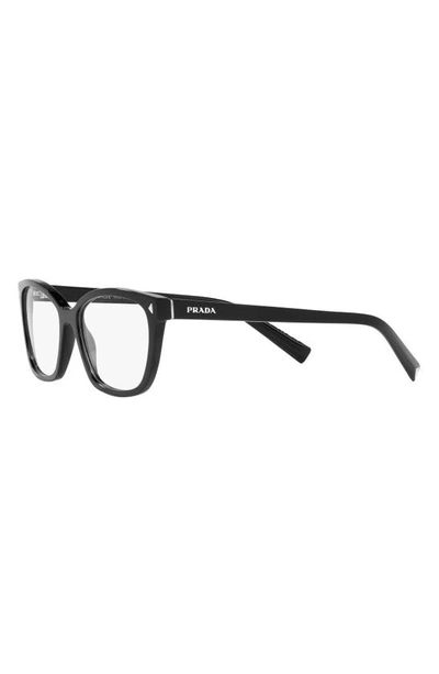 Shop Prada 57mm Rectangular Optical Glasses In Black