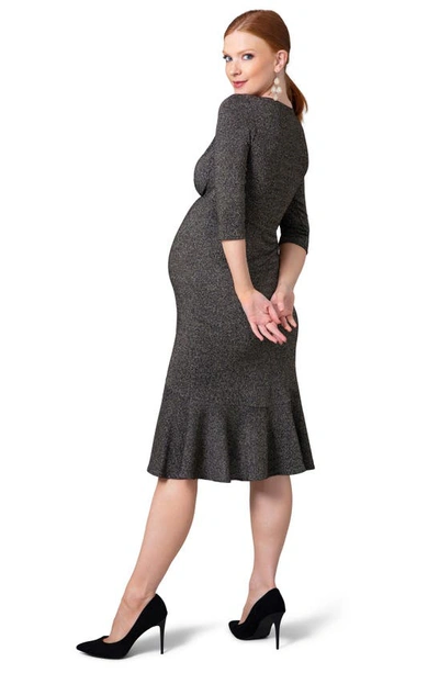 Shop Tiffany Rose Stella Sparkle Knit Maternity Dress In Sparkle Black
