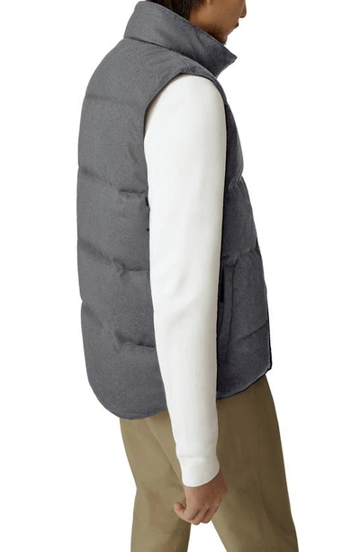 Shop Canada Goose Garson Recycled Wool Blend Down Vest In Slate Grey Melange