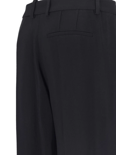Mugler Cut-out Wide-leg Tailored Trousers In Black