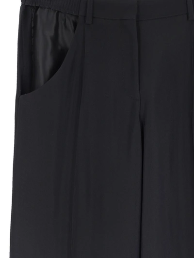 Mugler Cut-out Wide-leg Tailored Trousers In Black