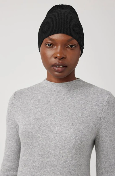 Shop Canada Goose Wool & Cashmere Rib Toque Beanie In Black