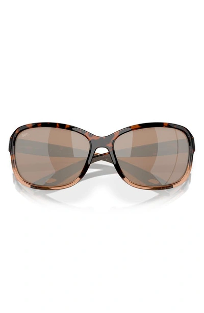 Costa Del Mar Seadrift 60mm Polarized Square Sunglasses In Copper