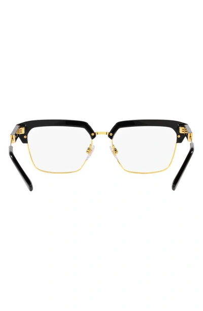 Shop Dolce & Gabbana 55mm Square Optical Sunglasses In Black