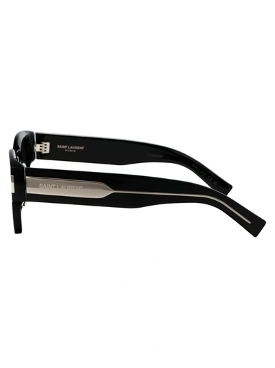 Shop Saint Laurent Sunglasses In 001 Black Crystal Black