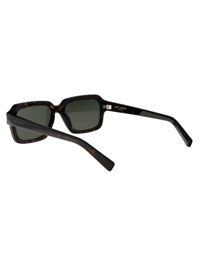 Shop Saint Laurent Sunglasses In 002 Havana Havana Grey