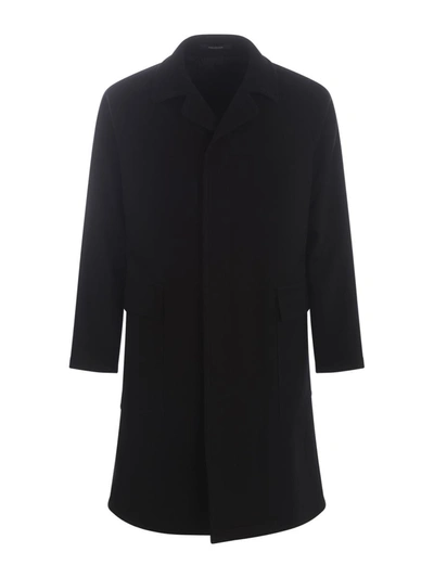 Shop Tagliatore Coat In Black
