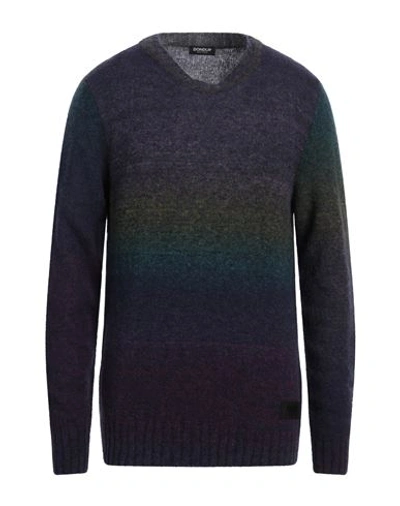 Shop Dondup Man Sweater Deep Purple Size 42 Alpaca Wool, Wool, Polyamide