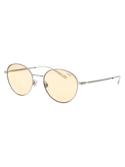 Shop Polo Ralph Lauren Sunglasses In 9001/8 Shiny Silver