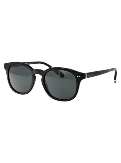 Shop Polo Ralph Lauren Sunglasses In 500187 Shiny Black