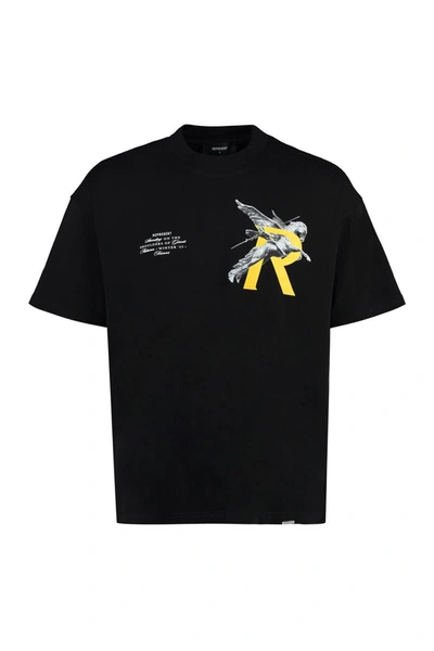 Shop Represent Giants Logo Cotton T-shirt In Black