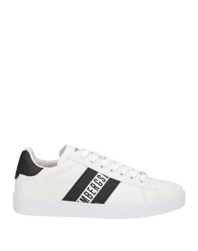 Shop Bikkembergs Man Sneakers White Size 9 Textile Fibers