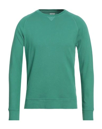 Shop Drumohr Man Sweatshirt Green Size M Cotton