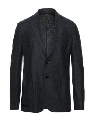 Shop Giorgio Armani Man Blazer Grey Size 38 Wool, Polyamide