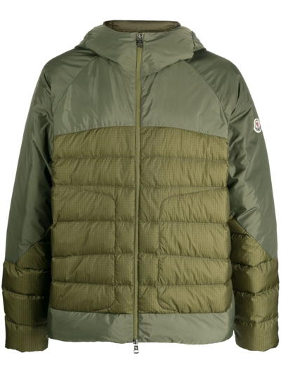 Shop Moncler Green Gloas Quilted Jacket