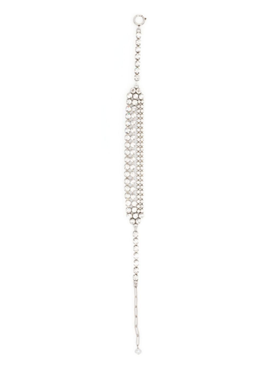 Shop Isabel Marant Silver-tone Crystal Necklace