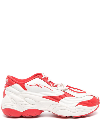 Shop Reebok Ltd X Kanghyuk White And Red Dmx Run 6 Modern Sneakers