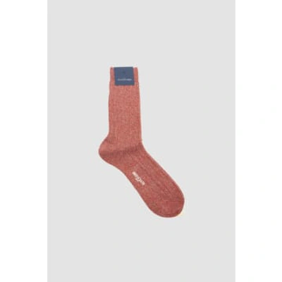 Shop Bresciani Cotton Micromouline Short Socks Granata