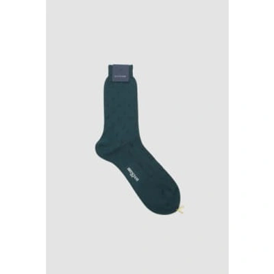 Shop Bresciani Cotton Short Socks Pavone/ Black/ Adriatic/ Red