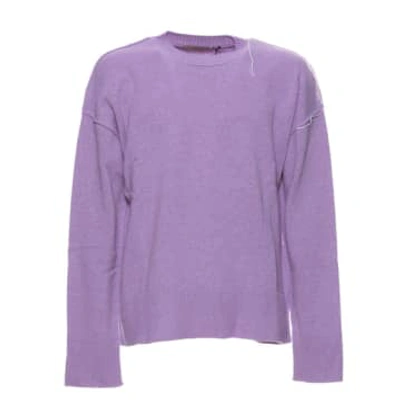 Shop Paura Sweater For Men Riccione Crewneck Lilac