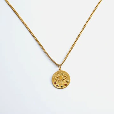 Shop Hermina Athens Anchor Chain With Kressida Large Charm In Gold