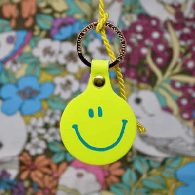 Shop Ark Colour Design Feeling Lush Smiley Key Fob : Neon Yellow