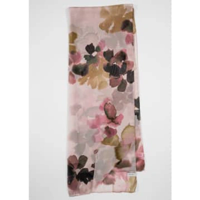 Shop Paul Smith Natures Floral Silk Scarf Col: Black/ Red, Size: Os