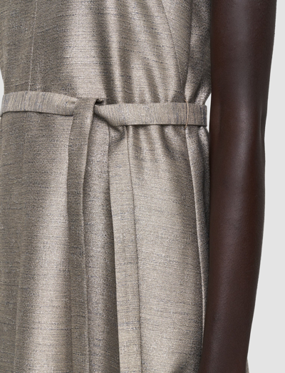 Joseph Desiree Sleeveless Metallic Midi Dress In Metallic Spark