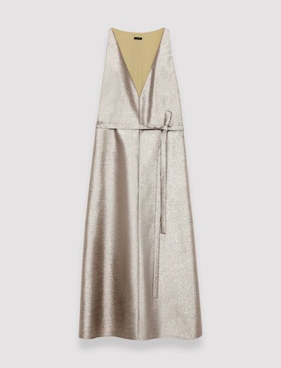 Shop Joseph Metallic Desiree Dress In Metallic Spark