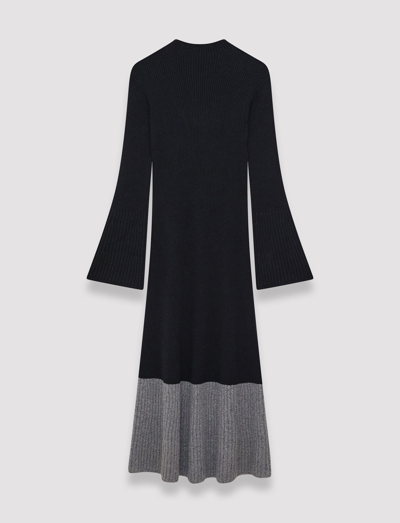 Shop Joseph Colour Block Dress In Black/grey