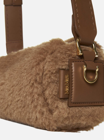 Shop Max Mara Teddyrolls Camel Hair Bag In Marrone