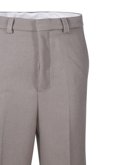 Shop Ami Alexandre Mattiussi Paris Straight-leg Pleat-detailed Trousers In Marrone