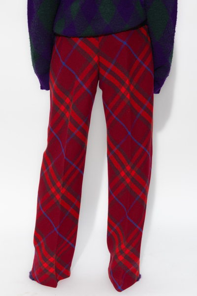 Shop Burberry Checked Trousers