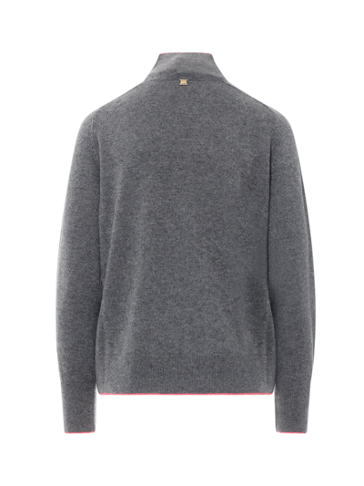 Shop Pinko Wool Blend Turtleneck Sweater In Grey