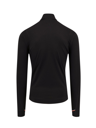 Shop Moncler Black Turtle-neck Sweater With Zip