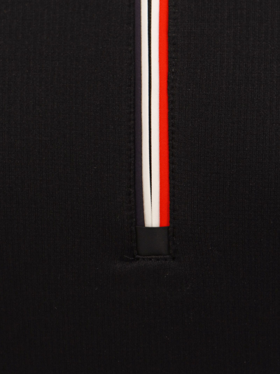 Shop Moncler Black Turtle-neck Sweater With Zip