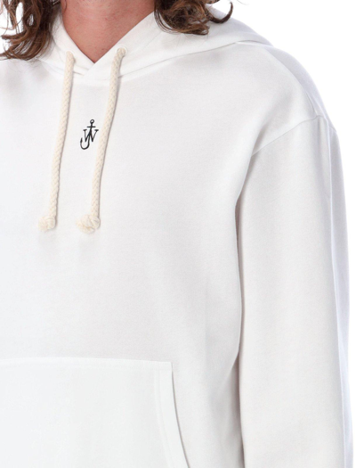 Shop Jw Anderson Logo Embroidered Drawstring Hoodie