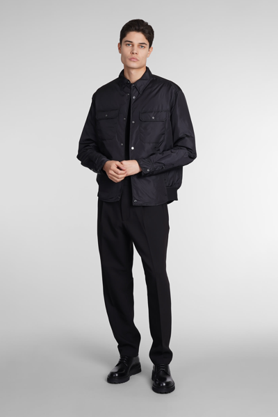 Shop Emporio Armani Casual Jacket In Black Polyamide
