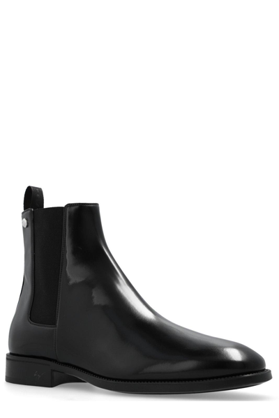Shop Giuseppe Zanotti Round Toe Slip-on Ankle Boots