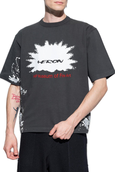 Shop Heron Preston Museum Graphic Printed Crewneck T-shirt