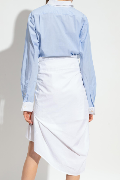 Shop R13 Shirt Dress In Blue/white