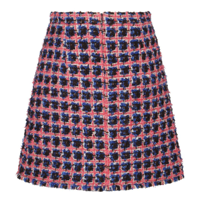 Shop Etro A-line High-rise Mini Skirt In Blue/pink