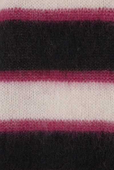 Shop Isabel Marant Stripe Detailed Crewneck Jumper In Neutrals/black