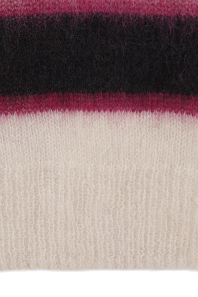 Shop Isabel Marant Stripe Detailed Crewneck Jumper In Neutrals/black